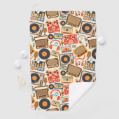 レトロの音楽要素 ゴルフタオル (インサイチュ)