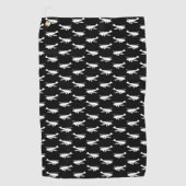 レトロの飛行機のデザインのアンティークの飛行機の芸術の航空 ゴルフタオル (正面)