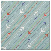 レトロの飛行機パターン生地 ファブリック (見本)
