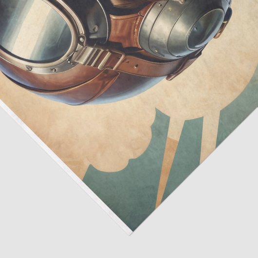 レトロの飛行機女性のヴィンテージスタイル-Decopage- 薄葉紙 (詳細)