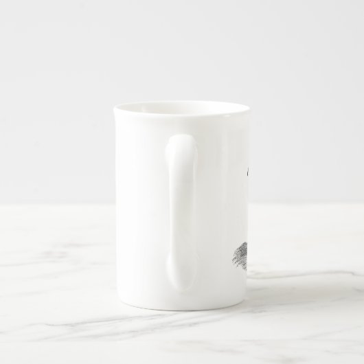 レトロの馬筋肉解剖学の写真 ボーンチャイナマグカップ (裏面)