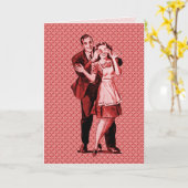 レトロの驚きの誕生日 カード (黄色い花)