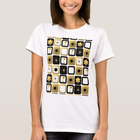 レトロの魅力的な金ゴールドのTシャツ Tシャツ (正面)