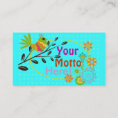 レトロの鳥および花 名刺 (裏面)