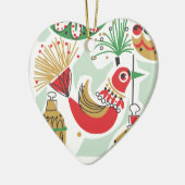 レトロの鳥のクリスマスのオーナメント セラミックオーナメント (左)