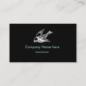 レトロの鳥の名刺 名刺 (裏面)