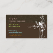 レトロの鳥の枝に+ダマスク 名刺 (裏面)