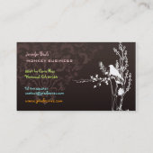 レトロの鳥の枝+チョコレート 名刺 (裏面)