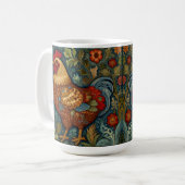 レトロの鶏のボホシックなカントリーチキン コーヒーマグカップ (正面左)