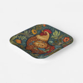 レトロの鶏のボホシックなカントリーチキン ペーパープレート (傾斜あり)