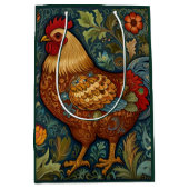 レトロの鶏のボホシックなカントリーチキン ミディアムペーパーバッグ (正面)