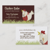 レトロの鶏の個人的なシェフのケイタリングビジネスカード 名刺 (正面/裏面)