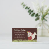 レトロの鶏の個人的なシェフのケイタリングビジネスカード 名刺 (スタンド正面)