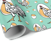 レトロの鶏の包装紙 ラッピングペーパー (ロールコーナー)