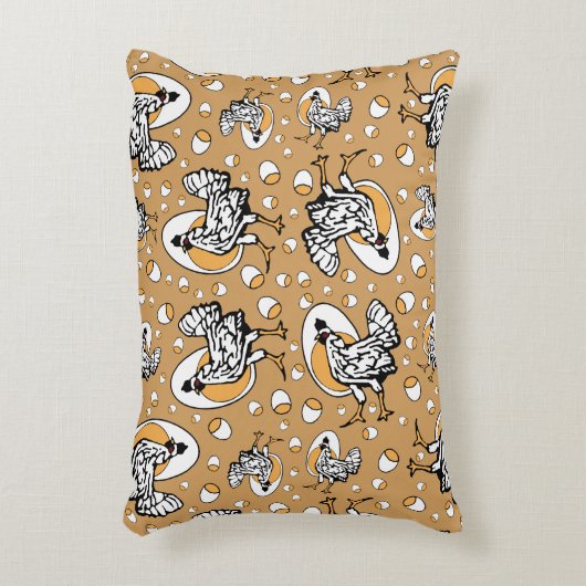 レトロの鶏の枕 アクセントクッション (正面(垂直))