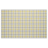 レトロの黄色と灰色の千鳥格子の格子模様 ファブリック (ファットクウォーター)