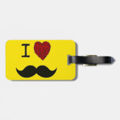 レトロの黒いハンドルバーI愛髭 ラゲッジタグ (裏面横)