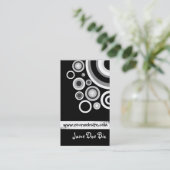 レトロの黒い名刺 名刺 (スタンド正面)