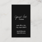 レトロの黒い名刺 名刺 (裏面)