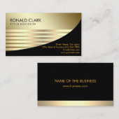レトロの黒い金ゴールドの金属の財政のプロフェッショナル 名刺 (正面/裏面)