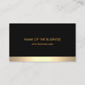 レトロの黒い金ゴールドの金属の財政のプロフェッショナル 名刺 (裏面)