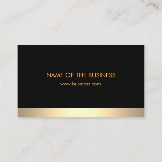 レトロの黒い金ゴールドの金属の財政のプロフェッショナル 名刺 (裏面)