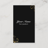 レトロの黒くエレガントな名刺 名刺 (裏面)