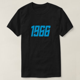 レトロの1966年のTシャツ(青い) Tシャツ