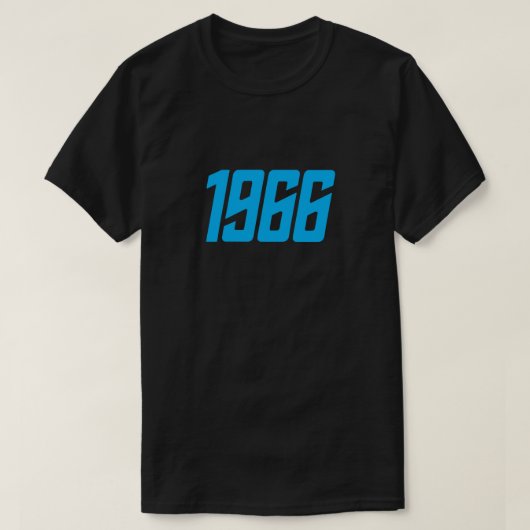 レトロの1966年のTシャツ(青い) Tシャツ (デザイン正面)