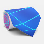 レトロの1980年のsynthwaveの白熱ネオンライトの景色 ネクタイ (ロール)