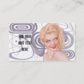 レトロの40年代のピンナップ 名刺 (裏面)