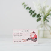 レトロの50年代お母さんおよびベビーの接触カード コーリングカード (スタンド正面)