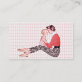 レトロの50年代お母さんおよびベビーの接触カード コーリングカード (裏面)