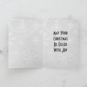 レトロの50年代のクリスマスの窓 シーズンカード (内部)