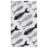 レトロの50年代のシーフードのレストランの魚の骨パターン スモールペーパーバッグ (裏面)