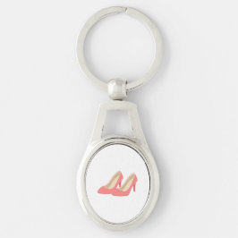 レトロの50年代のピンクのハイヒールポンプ キーホルダー