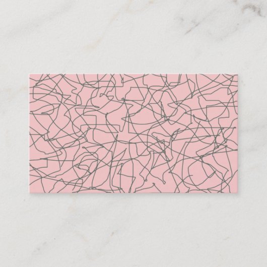 レトロの50年代のモダンな名刺のテンプレート 名刺 (正面)