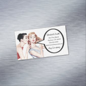 レトロの50年代の女性のGossipers マグネット名刺 (インサイチュ)