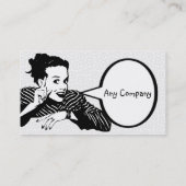 レトロの50年代の指す女性 名刺 (裏面)