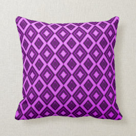 レトロの70年代の紫色のダイヤモンドパターン装飾用クッション クッション
