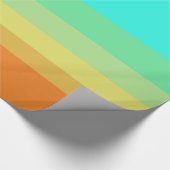 レトロの70年代色のブロックの勾配 ラッピングペーパー (角)