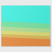 レトロの70年代色のブロックの勾配 ラッピングペーパー (フラット)