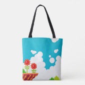 レトロの8ビットビデオゲームの刺激を受けたなトートバック トートバッグ (裏面)