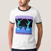 レトロの8ビットビデオゲームの刺激を受けたな大人のTシャツ Tシャツ (正面)