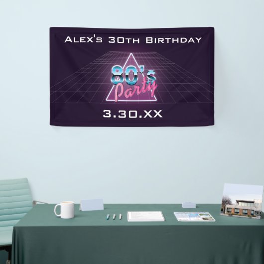 レトロの80年代のパーティーの旗 横断幕 (トレードショー)