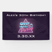 レトロの80年代のパーティーの旗 横断幕 (横)