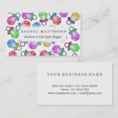 レトロの80年代の90年代のネオンカラフルなリングキャンデーの破裂音 名刺 (正面/裏面)