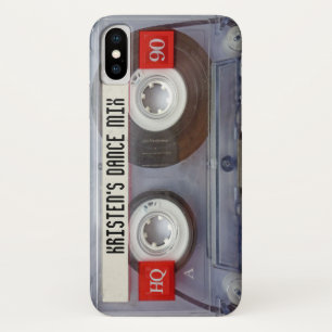 レトロの80年代はおもしろいでかわいいカセットテープを冷却します iPhone X ケース