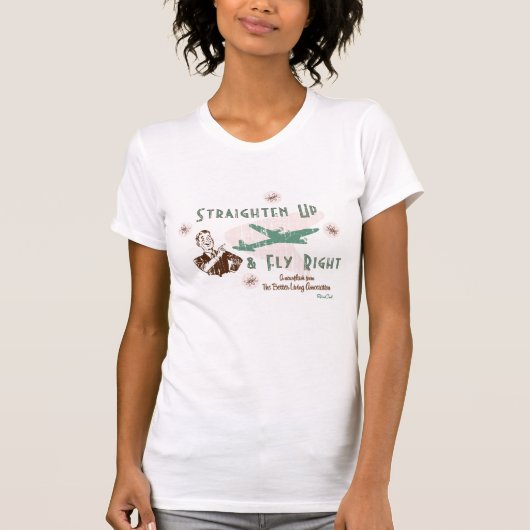レトロの「はえの右の"動揺してなTシャツ Tシャツ (正面)
