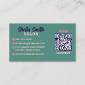 レトロの「完全忠実」なタイポグラフィクール配色 ロイヤリティカード (裏面)